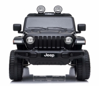 Jeep Wrangler Rubicon schwarz 12V, mp4 TV , Ledersitz, 2.4ghz Fernbedienung