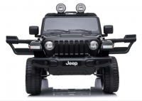 Jeep Wrangler Rubicon schwarz 12V, mp4 TV , Ledersitz, 2.4ghz Fernbedienung