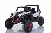 Buggy 4x4 UTV weiß 4x45W 12V 2-Sitzer, Ledersitz, MP4 und 2.4ghz Fernbedienung