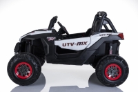 Buggy 4x4 UTV weiß 4x45W 12V 2-Sitzer, Ledersitz, MP4 und 2.4ghz Fernbedienung