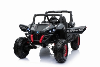 Buggy 4x4 UTV Carbon schwarz 4x45W 12V 2-Sitzer, Ledersitz, MP4 und 2.4ghz Fernbedienung