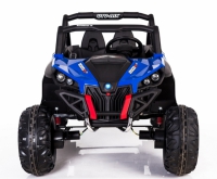 Buggy 4x4 UTV Blau 4x45W 12V 2-Sitzer, Ledersitz, MP4 und 2.4ghz Fernbedienung