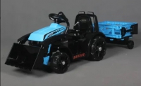 Traktor 6V blau mit Frontlader, Anhänger und 2,4 GHz Fernbedienung