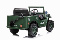 Jeep WILLYS  grün, 4WD, 12V, Ledersitz, 2.4ghz Fernbedienung